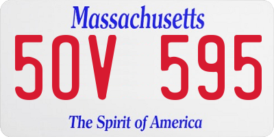 MA license plate 5OV595