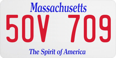 MA license plate 5OV709