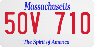MA license plate 5OV710