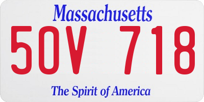 MA license plate 5OV718