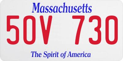 MA license plate 5OV730