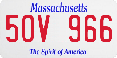 MA license plate 5OV966