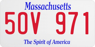 MA license plate 5OV971
