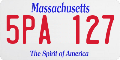 MA license plate 5PA127