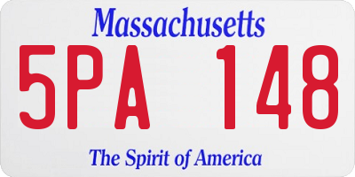 MA license plate 5PA148