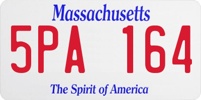 MA license plate 5PA164