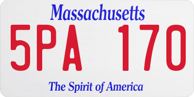 MA license plate 5PA170