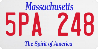 MA license plate 5PA248