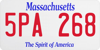 MA license plate 5PA268