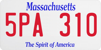 MA license plate 5PA310
