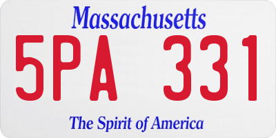 MA license plate 5PA331