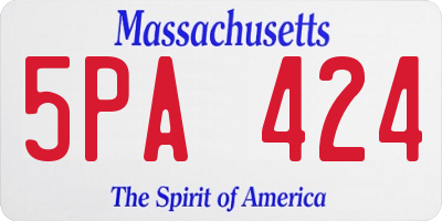 MA license plate 5PA424