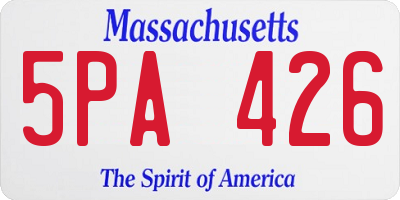 MA license plate 5PA426