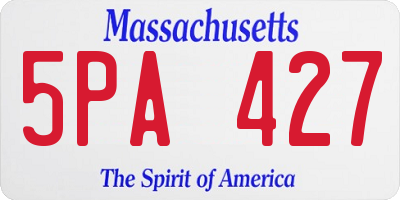 MA license plate 5PA427
