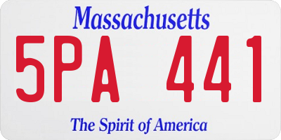 MA license plate 5PA441