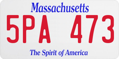 MA license plate 5PA473