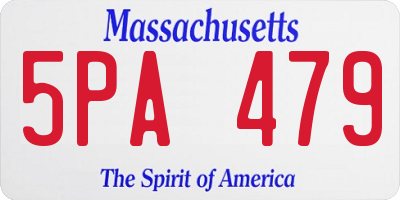 MA license plate 5PA479