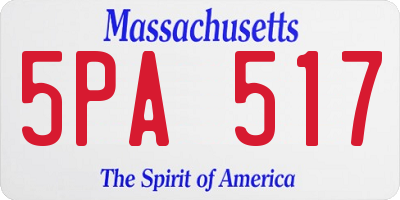 MA license plate 5PA517