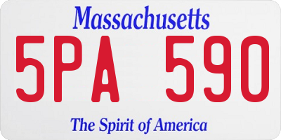 MA license plate 5PA590