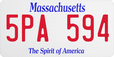 MA license plate 5PA594