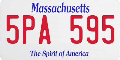 MA license plate 5PA595