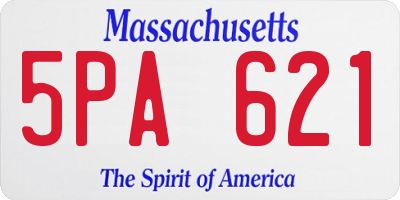 MA license plate 5PA621