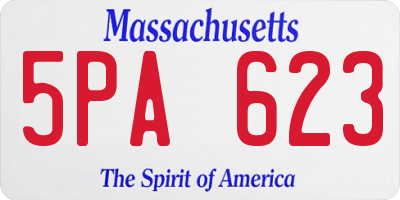 MA license plate 5PA623