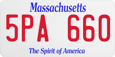 MA license plate 5PA660