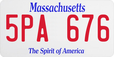 MA license plate 5PA676