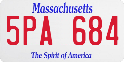 MA license plate 5PA684