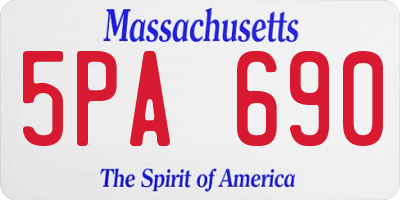 MA license plate 5PA690