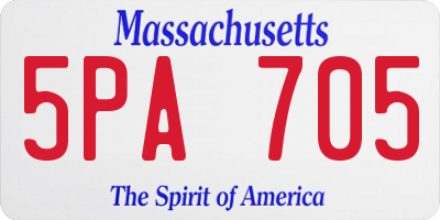 MA license plate 5PA705