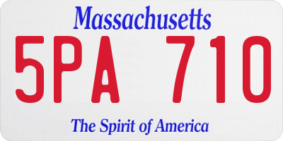 MA license plate 5PA710