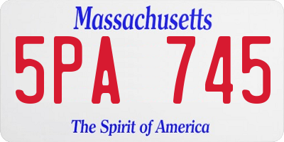 MA license plate 5PA745