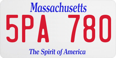 MA license plate 5PA780