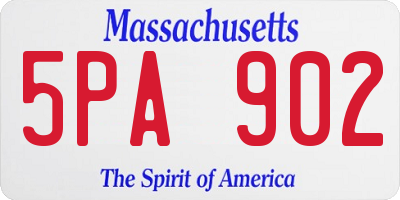 MA license plate 5PA902