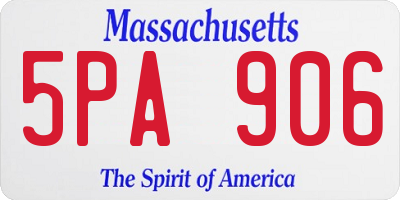 MA license plate 5PA906