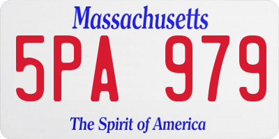 MA license plate 5PA979