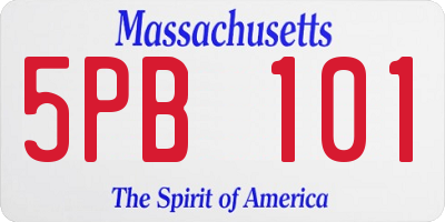 MA license plate 5PB101