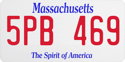 MA license plate 5PB469