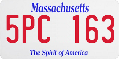 MA license plate 5PC163