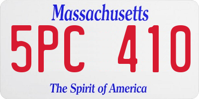 MA license plate 5PC410