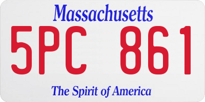 MA license plate 5PC861