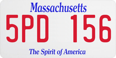 MA license plate 5PD156