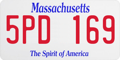MA license plate 5PD169