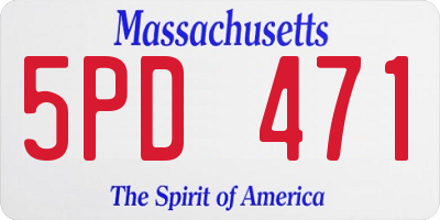 MA license plate 5PD471
