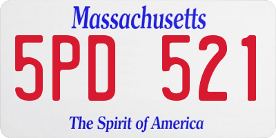 MA license plate 5PD521