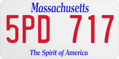 MA license plate 5PD717