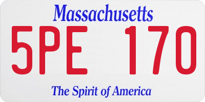 MA license plate 5PE170