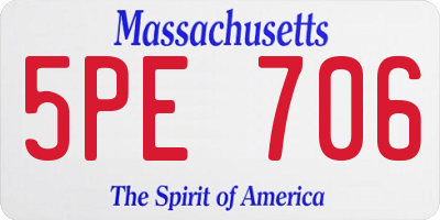 MA license plate 5PE706